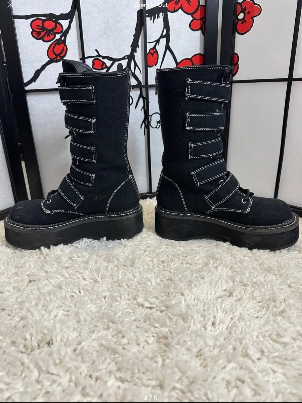 Black canvas Demonia Emily- 341 boots